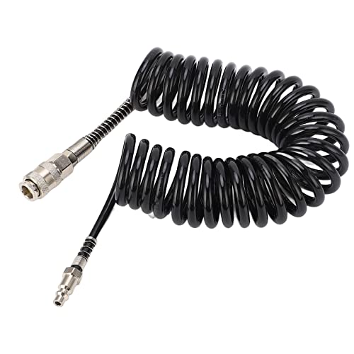 Acouto Schlauchdruck Flexibler, Leicht Gewickeltes Schlauch für Auto -Motorrad 7 M/23 Fuß, Gehobene Hosenecoil -Erweiterung Hoseair Spulen Hoseair Schlauch Couchible Coiled (5m/16,4ft) von Acouto
