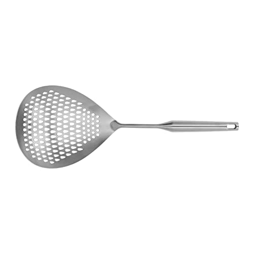 Acouto Skimmer Kelle 304 Edelstahl -Lebensmittelgriff Griff Großer Skimmerlöffel für Küchengoldene. Nicht Beide Auswärts -Skimmer Ladleskimmer Spoonstrainer Skimmercooking Skimmerkitchen (SILVER) von Acouto