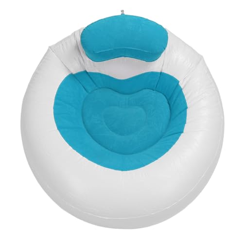 Acouto Sofa -Stuhl PVC Verblöscht Liebevolles Herzmodellieren Aufblasbare Weiche Couch für Wohnzimmer Balkon Im Freien Rot Th Liebe (Blue) von Acouto
