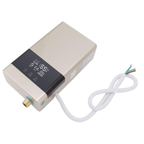 Acouto Tankless Electric Warmwasserbereiter Effizientes Erhitzen Schnelles Erwärmen -Touch -Display Einfach Installation für Küchenspüle School Büro ABS/Aluminium (GOLD) von Acouto