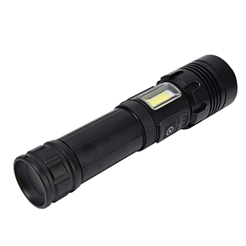Acouto Taschenlampele, Wasserdichte Taschenlampe mit Leistungsanzeige, Blendbare, Zoombare für Outdoor-Abenteuer, Wandern, Notfall, Verschiedenen Modi von Acouto