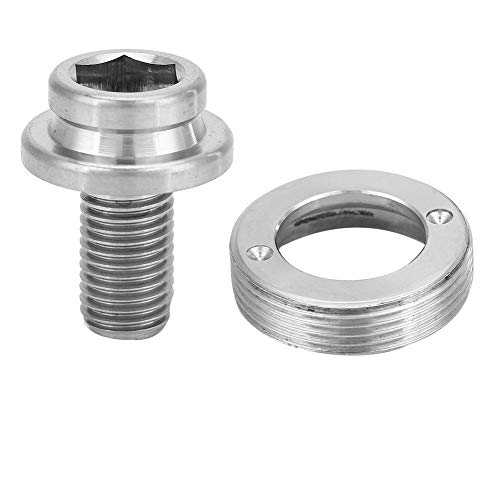 Acouto Titan Legement Wevy Bolt Set M8*15 Mm für Berg- und Straßenräder mit Staubkappe und Waschmaschine für Radfahrer (Ti-Farbe) von Acouto