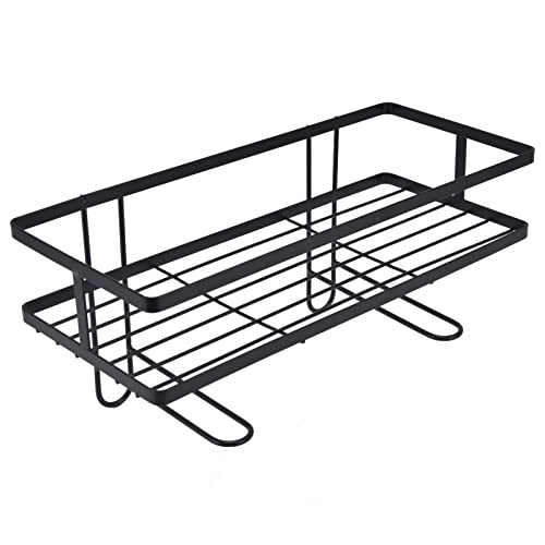 Acouto Toilettenspeicherregal Space Saver - Benutzerfreundliches Design mit Haken für Kleine Objekte - Robust und Stabil Einfache Installation Eisenhandwerk Ideal für die Organisation des Bades von Acouto