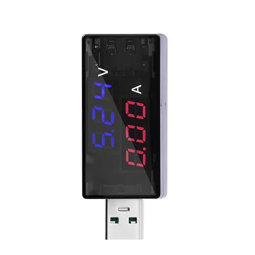 Acouto USB -Leistungstesterspannungsstrom 2 Im Meter Voltmeter Amperemeter -Farbbildschirm 4? 30V 0? 6,5A Haben Ständer USB Leistungssteigerstrom Meterusb Spannung Meterusb VoltMeterusB Spannung von Acouto