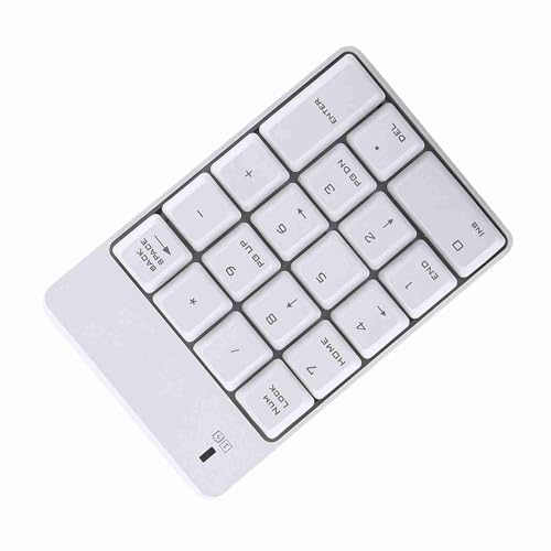 Acouto USB-Ziffernblock, Kompakter Nummernblock für Laptop-PC-Benutzer mit 18 Tasten, Ideal für Notebook-Benutzer, Schwarz (White) von Acouto