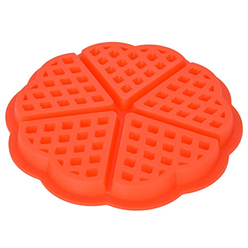 Acouto Waffelform, Silikon-Waffelform, Langlebige Schokoladen-Backform, Muffin-Frühstücks-Backform für Zuhause, Restaurant, Caf-¦ (Herzform) von Acouto