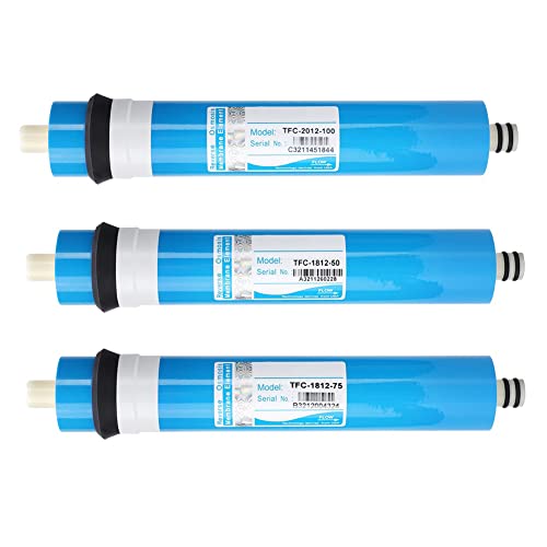 Wasserfilter, 50 75 100 GPD Haushalts Umkehrosmose Membranfilter RO Membran Wassersystemfilter Blau(1812-75G) von Acouto