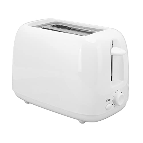 Acouto Weiß 2 Scheiben Toaster 6 Level Temperaturen Kleiner Edelstahl -Brothersteller für Home Bakery Café Shop von Acouto