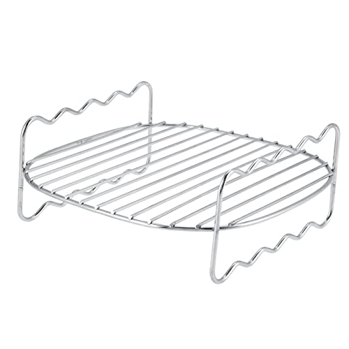 BBQ-Rack, Tragbarer Grill-Rack BBQ Tool Ersatz-Doppelschicht-Spieße Backblech für Heißluftfritteuse von Acouto