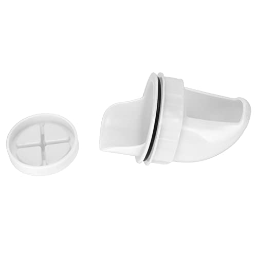 Chic Feeder 8 Häfen und Lochsäge Regenbesichtigung Geflügel Automatisches Futterkit für Chic und Ente Red oder Ente Red Feederpoultry FeederDuck Feederpoultry Automatic Feed Kitno (White) von Acouto