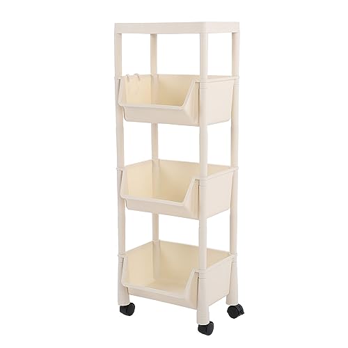 Compact Rolling Storage Organi Compact Rolling Storage Großkapazität Mobiler Utility Cart Movable Storage Book Regale mit Abschließbaren Rädern 3 Tier mit Cover -Tool Discover (Zwei Schichten mit (2 Compact Rolling Storage Organi Compact Rolling Storage Großkapazität Mobiler Utility Cart Movable Storage Book Regale mit Abschließbaren Rädern 3 Tier mit Cover -Tool Discover (Zwei Schichten mit (2 von Acouto