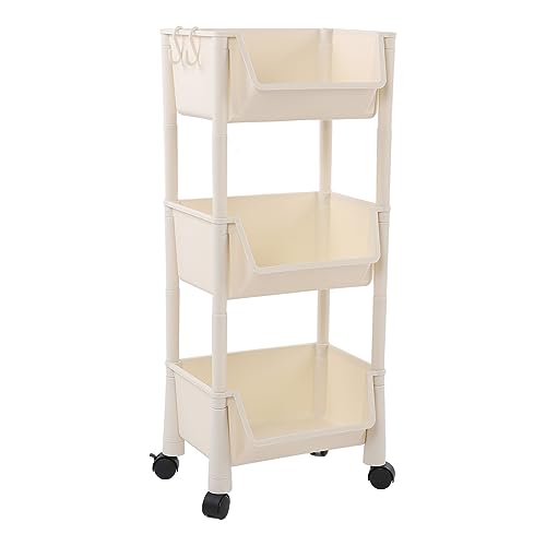 Compact Rolling Storage Organi Compact Rolling Storage Großkapazität Mobiler Utility Cart Movable Storage Book Regale mit Abschließbaren Rädern 3 Tier mit Cover -Tool Discover (Zwei Schichten mit (2 Compact Rolling Storage Organi Compact Rolling Storage Großkapazität Mobiler Utility Cart Movable Storage Book Regale mit Abschließbaren Rädern 3 Tier mit Cover -Tool Discover (Zwei Schichten mit (2 von Acouto