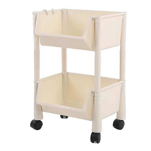 Compact Rolling Storage Organi Compact Rolling Storage Großkapazität Mobiler Utility Cart Movable Storage Book Regale mit Abschließbaren Rädern 3 Tier mit Cover -Tool Discover (Zwei Schichten mit (2 Compact Rolling Storage Organi Compact Rolling Storage Großkapazität Mobiler Utility Cart Movable Storage Book Regale mit Abschließbaren Rädern 3 Tier mit Cover -Tool Discover (Zwei Schichten mit (2 von Acouto