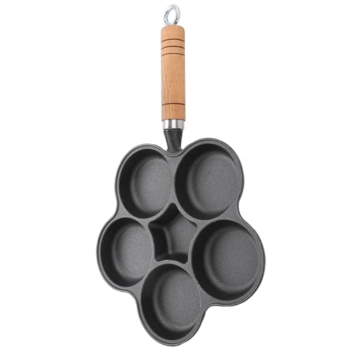 Dicker Boden Eierbratpfanne Für Gasherd - Antihaft 5 Tassen Eierkocher Pfanne - Frühstückspfanne Mit Massivholzgriff Für Omelett von Acouto