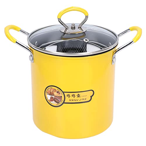 Friteusentopf, 3L Mini Fritteusentopf aus Edelstahl Japanischer Frittiertopf mit ?lfilter Rack Deckel Tempura Frittiertopf f¨¹r die K¨¹che zu Hause von Acouto