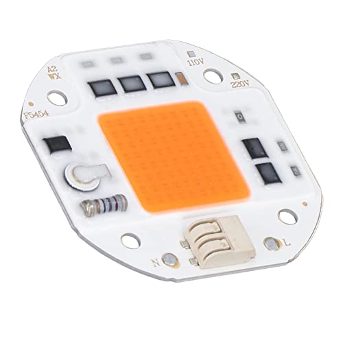 Hochleistungs-LED-Chip-Pflanzenwachstumslicht mit 380-800 Nm Vollspektrum-COB-Lampenperlen, Antriebsfrei für den DIY-Hydlturanbau, 220 V (100W) von Acouto