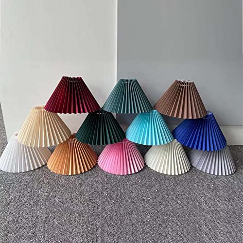 Lampenschirm, E27 Plissee groöe Lampe Reispapier Lampenschirm blendfreie Tischlampe für Haushalt Arbeitszimmer Büro Babyzimmer Wohnzimmer von Acouto