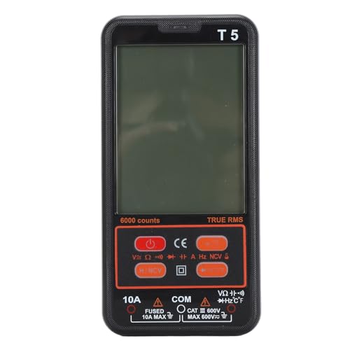 Multimeter Tester Super Thin 6000 Zahlen AC DC -Spannungsstromkapazitätsmesser mit LED -Taschenlampe mit LED Taschenlampe Digital Multimeterdigital Multimeter Testerohm Amp von Acouto
