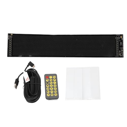 Programmierbares LED-Display 16 X 96, Scrollendes LED-Schild, IP65 Wasserdicht, 23,4 X 4,7 Zoll, USB 5 V von Acouto