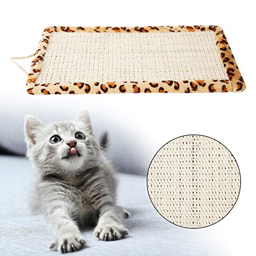 Sisal Hanging Cat Kitten Scratch Pad Catnip Kratzer Klauenscheibe Haustier Spielzeug Accessoire Blue Cat Wellblattkatze Katze Kratzer Utkrallen Erlaubt Made Erzeugt (Leopardenfarbe) von Acouto