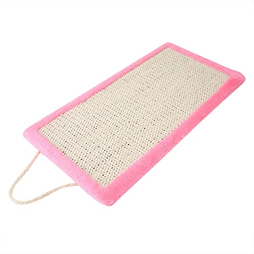 Sisal Hanging Cat Kitten Scratch Pad Catnip Kratzer Klauenscheibe Haustier Spielzeug Accessoire Blue Cat Wellblattkatze Katze Kratzer Utkrallen Erlaubt Made Erzeugt (PINK) von Acouto