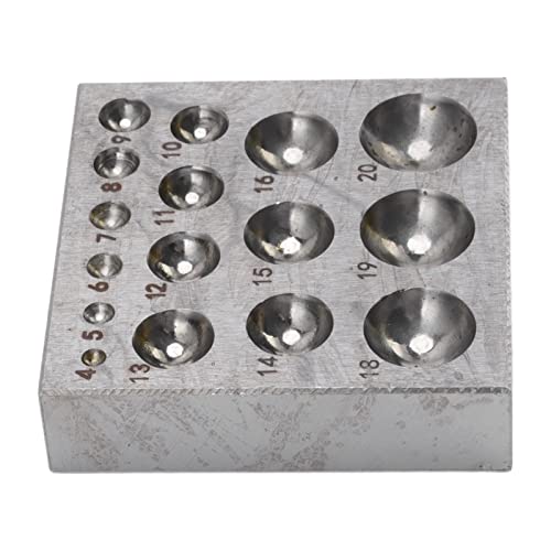 Stahl DAP -Block Halbkreiskreislauf -Metallformwerkzeug Doming Stanzblöcke für Schmuck DAP Blocksteel Blocksteel Doming Blockdoming Die Blockround Blockmetallforming Werkzeug von Acouto
