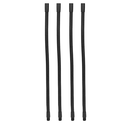 Tischlampenschlauch 4er Set Flexibler Schwanenhals-Lampenschlauch aus Aluminium | 10 mm Durchmesser, 35 cm Länge | Für Tisch- & Schreibtischlampen Ideal für Büro, Homeoffice von Acouto