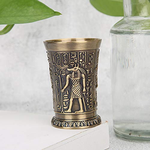 Whiskey Schnapsglas Vintage Metall Handgeprägte Mini Tasse Geschenk Dekoration Ornamente (Kupfer) (Kupfer) Esszimmer & Unterhaltung (Bronzefarbe) von Acouto