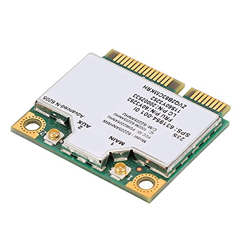 Wireless-N 6205 -PCI-E-Netzwerkkarte für Thinkpad Laptop, 300 Mbit/s Übertragungsrate, Geeignet für Thinkpad T420/T430/T520, FRU 60Y3253 von Acouto