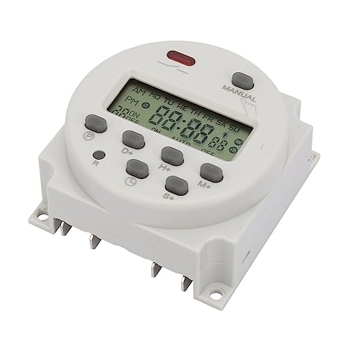 Zeitschaltuhr, 7 Tage Programmierbare Zeitschaltuhr 5VA Kleiner Programmierbarer Zeitschaltuhr mit Digitaler Anzeige (5V DC) von Acouto