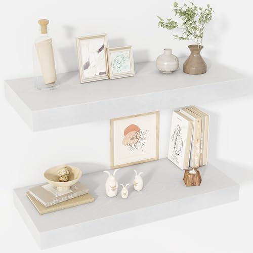 Acovy Schweberegale, 76,2 cm, 30,5 cm tief, schwebendes Regal, Wandmontage, 76,2 cm Wandregale, rustikales tiefes Bücherregal, extra tiefes und dickeres Ausstellungsregal für Schlafzimmer, Wohnzimmer Acovy Schweberegale, 76,2 cm, 30,5 cm tief, schwebendes Regal, Wandmontage, 76,2 cm Wandregale, rustikales tiefes Bücherregal, extra tiefes und dickeres Ausstellungsregal für Schlafzimmer, Wohnzimmer von Acovy