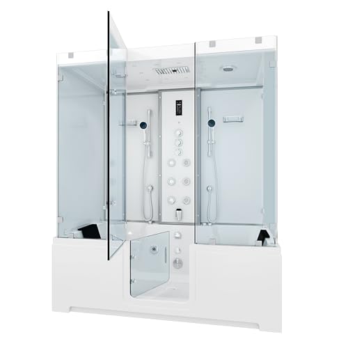 Kombination Badewanne Dusche K80-WS-TH-A-SC-EA Duschtempel 100x180 cm aktive Schlauch-Reinigung Kombination Badewanne Dusche K80-WS-TH-A-SC-EA Duschtempel 100x180 cm aktive Schlauch-Reinigung von AcquaVapore by Sandra Jentho