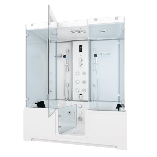 Kombination Badewanne Dusche K88-WS-EH-A-EC-SC-EA Duschtempel 100x180 cm Schlauchreinigung + Scheibenversiegelung Kombination Badewanne Dusche K88-WS-EH-A-EC-SC-EA Duschtempel 100x180 cm Schlauchreinigung + Scheibenversiegelung von AcquaVapore by Sandra Jentho