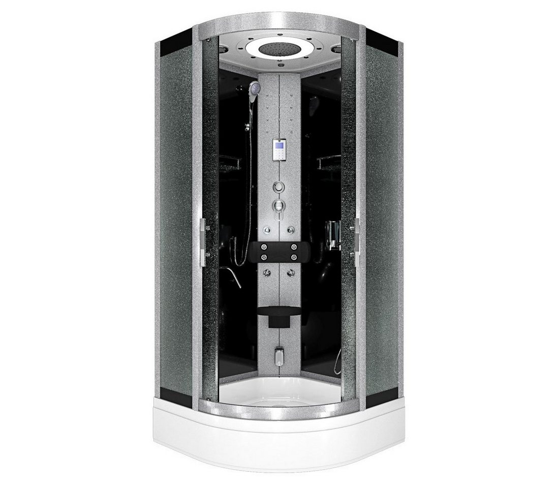 AcquaVapore Dampfdusche Dampfdusche Duschkabine D58-60M2-ALL Weiß 100x100, Sicherheitsglas ESG, inklusive Duschwanne von AcquaVapore