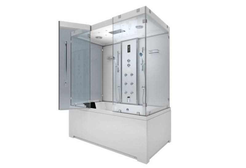 AcquaVapore Grossraumdusche Badewanne Dusche K80-WS-EH-A-ALL Duschtempel, Sicherheitsglas ESG, Rutschsicher, Schnelle Reinigung, Nackenstütze, Überlauf Abfluss AcquaVapore Grossraumdusche Badewanne Dusche K80-WS-EH-A-ALL Duschtempel, Sicherheitsglas ESG, Rutschsicher, Schnelle Reinigung, Nackenstütze, Überlauf Abfluss von AcquaVapore