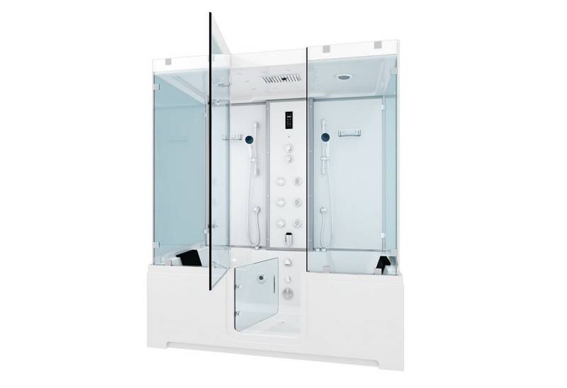 AcquaVapore Grossraumdusche Kombination Badewanne Dusche K808-WS-EH-B-ALL Duschtempel, Sicherheitsglas ESG, Rutschsicher, Schnelle Reinigung, Nackenstütze, Überlauf Abfluss AcquaVapore Grossraumdusche Kombination Badewanne Dusche K808-WS-EH-B-ALL Duschtempel, Sicherheitsglas ESG, Rutschsicher, Schnelle Reinigung, Nackenstütze, Überlauf Abfluss von AcquaVapore