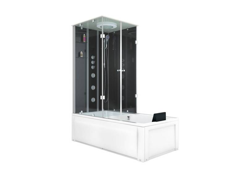 AcquaVapore Grossraumdusche Whirlpool Dusche Kombination K05-R32-WP 90x180 cm, Sicherheitsglas ESG, Integrierte Massagedüsen, Rutschsicher, Schnelle Reinigung, Nackenstüt AcquaVapore Grossraumdusche Whirlpool Dusche Kombination K05-R32-WP 90x180 cm, Sicherheitsglas ESG, Integrierte Massagedüsen, Rutschsicher, Schnelle Reinigung, Nackenstüt von AcquaVapore