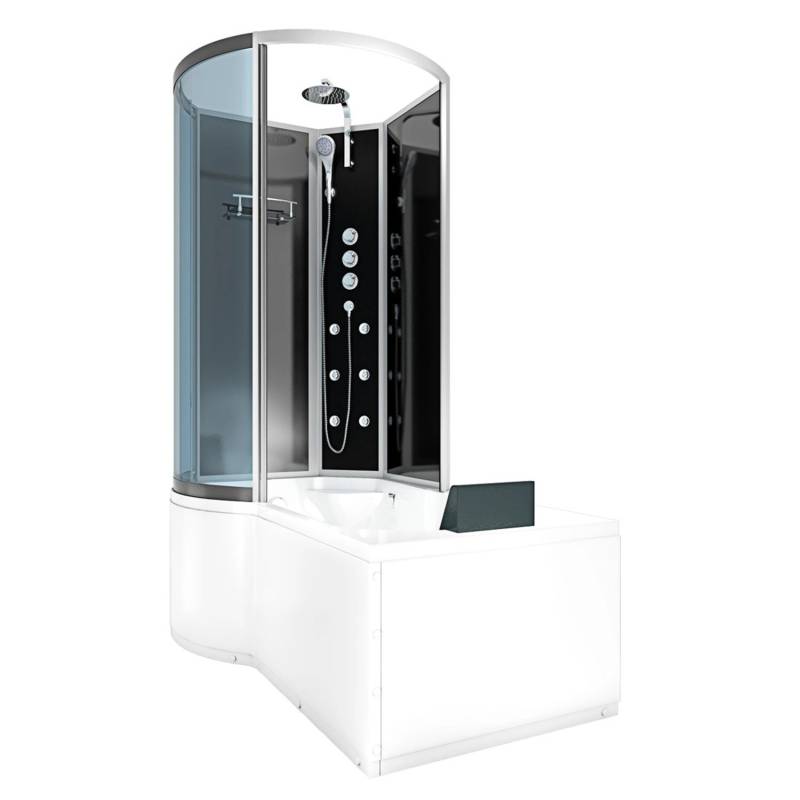 AcquaVapore Kombination Badewanne Dusche K50-R32-EC Duschtempel 100x170 von AcquaVapore