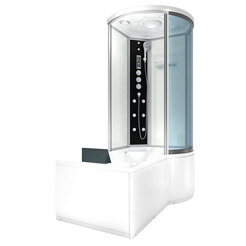 AcquaVapore Kombination Badewanne Dusche K55-L03-EC Duschtempel 170x100 von AcquaVapore
