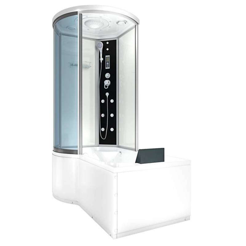 AcquaVapore Kombination Badewanne Dusche K55-R01-EC Duschtempel 100x170 von AcquaVapore