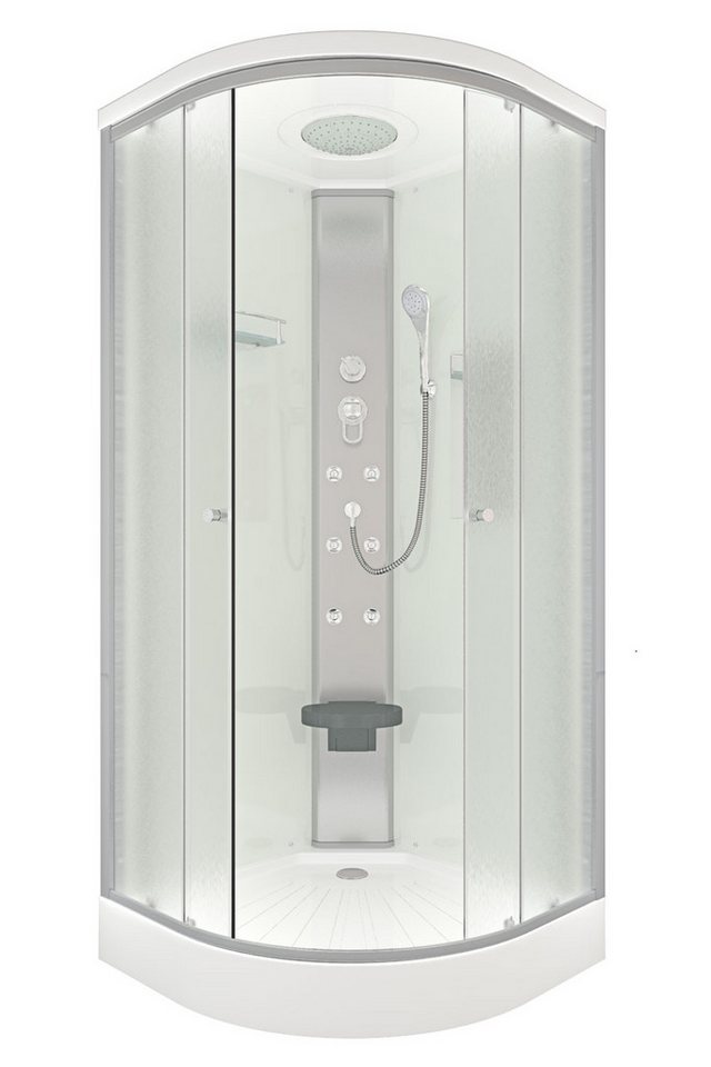 AcquaVapore Komplettdusche Dusche Fertigdusche D10-00M0 Weiß 80x80, Sicherheitsglas ESG, inklusive Duschwanne, Höhenverstellbar, Mit Bauanleitung, Mit Spiegel, Gehärtetes Glas, Inte AcquaVapore Komplettdusche Dusche Fertigdusche D10-00M0 Weiß 80x80, Sicherheitsglas ESG, inklusive Duschwanne, Höhenverstellbar, Mit Bauanleitung, Mit Spiegel, Gehärtetes Glas, Inte von AcquaVapore