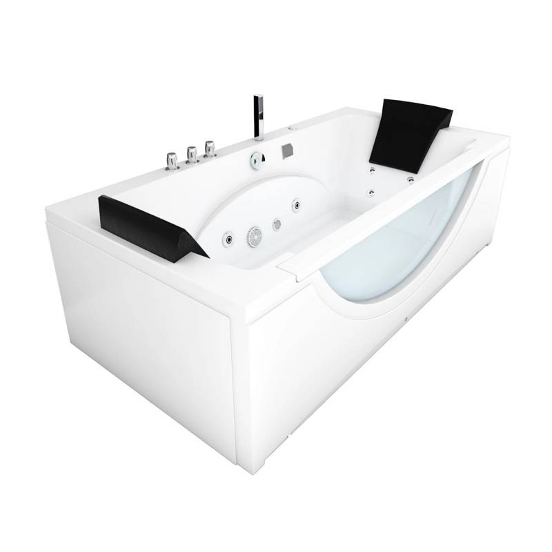 AcquaVapore Whirlpool Pool Badewanne Eckwanne Wanne W81-C 180x90 mit Farblichthe von AcquaVapore