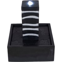 AcquaArte Gartenbrunnen "BORGO", Wasserspiel Dekosäule mit LED in edler Marmoroptik von Acquaarte