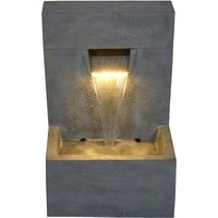 AcquaArte Gartenbrunnen "Wasserspiel Wasserfall POSADA", Komplettset mit LED-Beleuchtung, Becken und Pumpe von Acquaarte