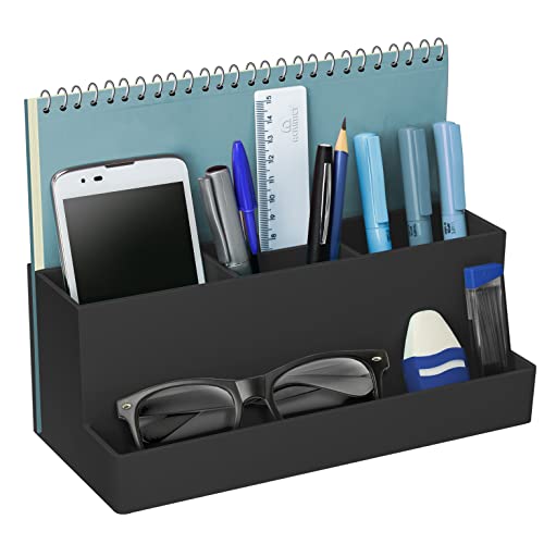 Acrimet Schreibtisch-Organizer – Multi-Organizer Caddy Halter für Büro, Zuhause und Schule (Kunststoff) (schwarz) von Acrimet