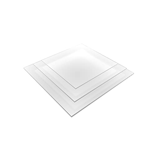 nattmann Acrylglas Zuschnitt PLEXIGLAS® Zuschnitt 10-25 mm Platte/Scheibe klar/transparent (20 mm, 400 x 400 mm) - nach Maß/Wunschmaß möglich von nattmann