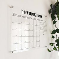 Personalisierter Acryl-Wandkalender Trocken Abwischbarer Monatsplaner von AcrylicSignArt