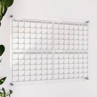 4 Monate Acryl Wandkalender - Wandplaner Dry Erase Home Wall Planner Office Custom Familienkalender von AcrylicSignArt