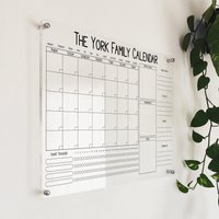 Acryl Kalender - Familienkalender Personalisierter Habbit Tracker Dry Erase Monatskalender Adhs Planner von AcrylicSignArt