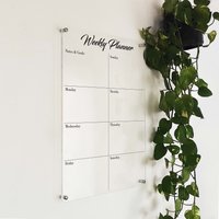 Acryl Wochenkalender - Personalisierter Dry Erase Board Moderner Wandkalender Mit Marker Office von AcrylicSignArt